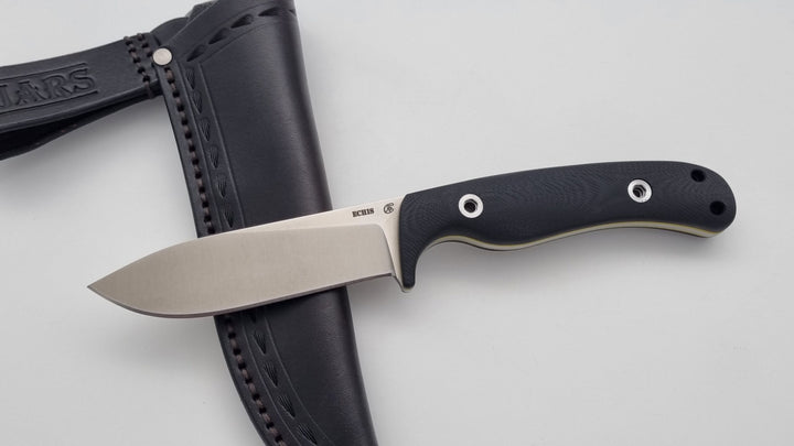 Echis JARS Messer von Jackknife Brushed Outdoor Jagd Messer G10 Black Leder