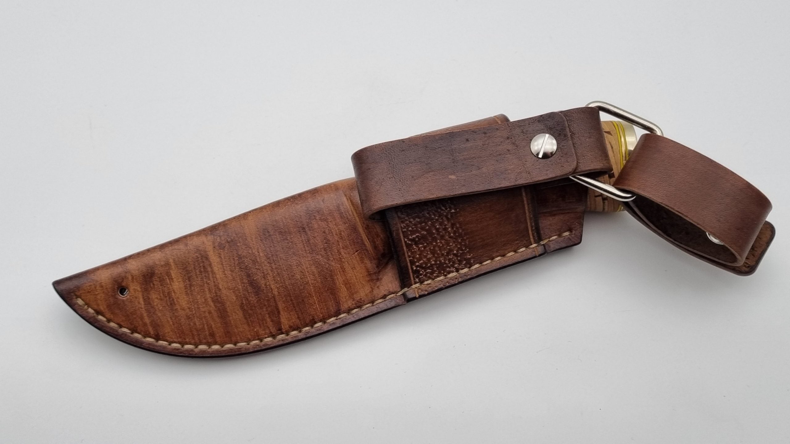 Reh JARS Custom Knife Damast Stahl Mokume Birkenrinde Outdoor Jagd Messer 60 HRC