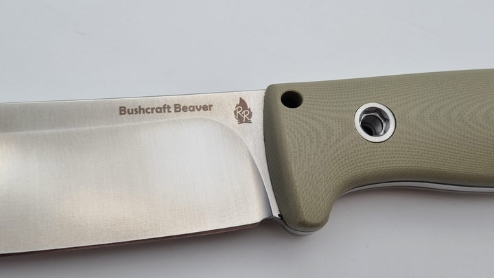 Bushcraft Beaver Reini Rossmann G10 Griffe Brushed Outdoor Jagd Bushcraft Messer N690 60 HRC