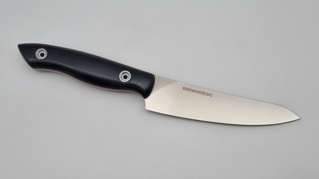 Speisenprinz JARS Kochmesser Outdoor Küchenmesser Stahl N690 60HRC Micarta Schwarz