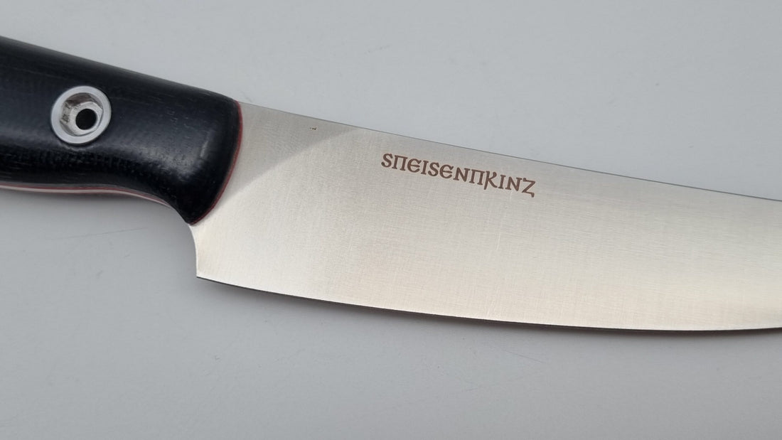 Speisenprinz JARS Kochmesser Outdoor Küchenmesser Stahl N690 60HRC Micarta Schwarz