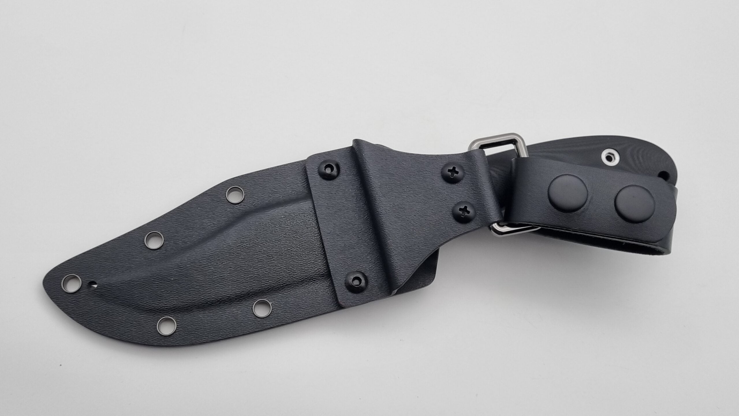 Coluber 2.0 Kydex Messerscheide mit Tek Lok und Dangler-Adapter mit Leder Gurtring