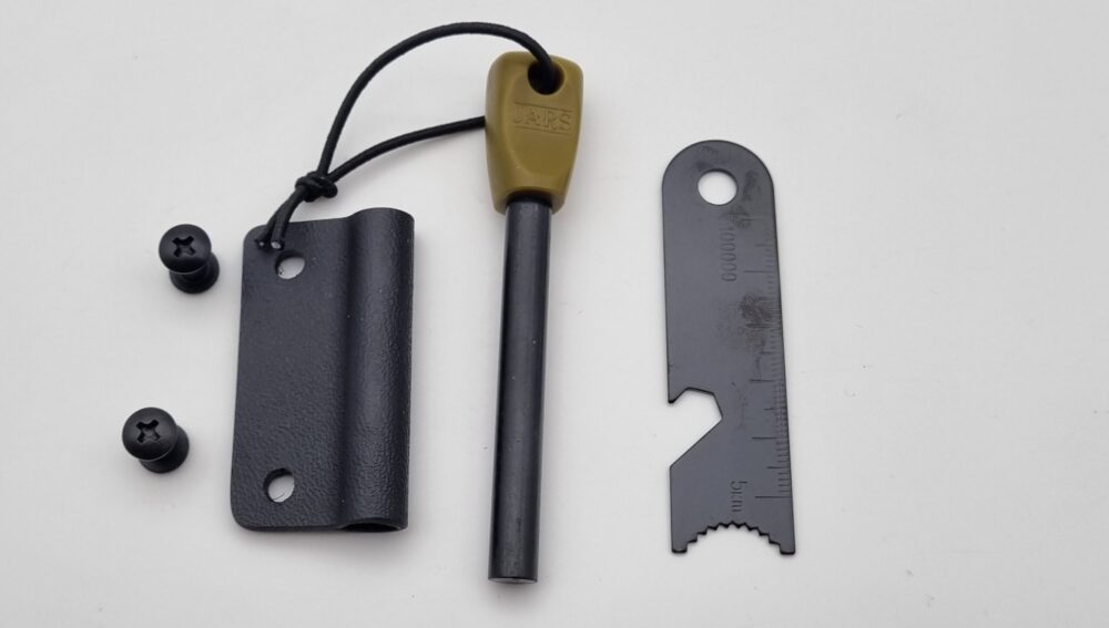 JARS Feuerstahl mit universal Kydex-Halterung Holster