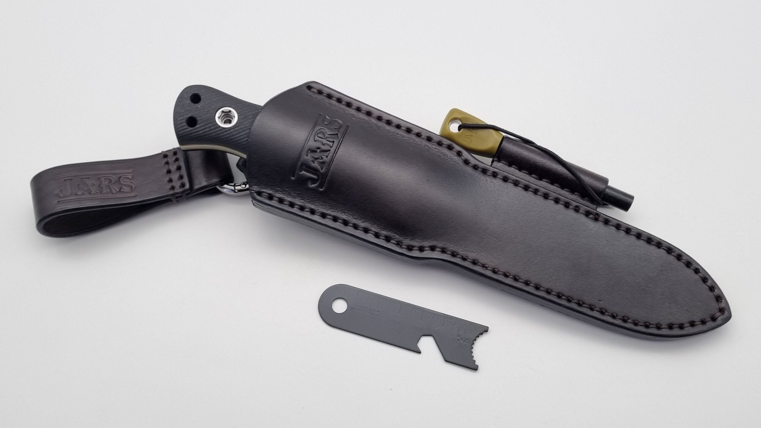 Bitis "Aggressiv" JARS von Jackknife Survival Bushcraft Outdoor Jagd Messer G10 N690 Stahl 59 HRC Lederscheide