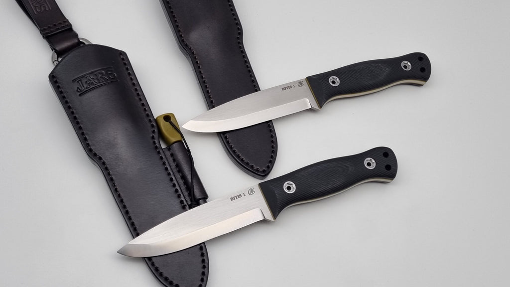 Bitis "Aggressiv" JARS von Jackknife Survival Bushcraft Outdoor Jagd Messer G10 Lederscheide