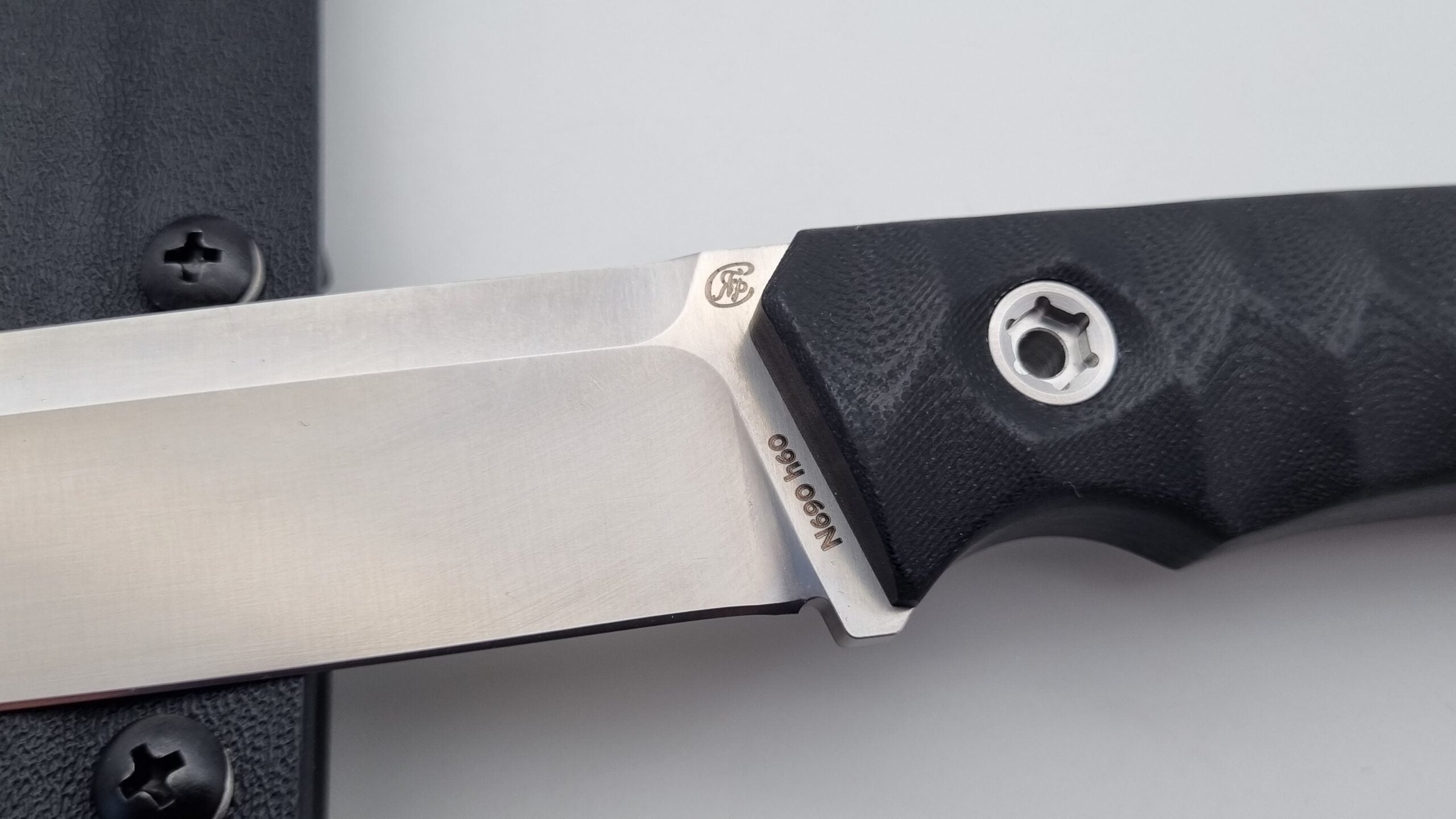 B-Ware Jäger JARS Messer N690 Stahl 60 HRC Outdoor Jagd Bushcraft Messer Black Kydex