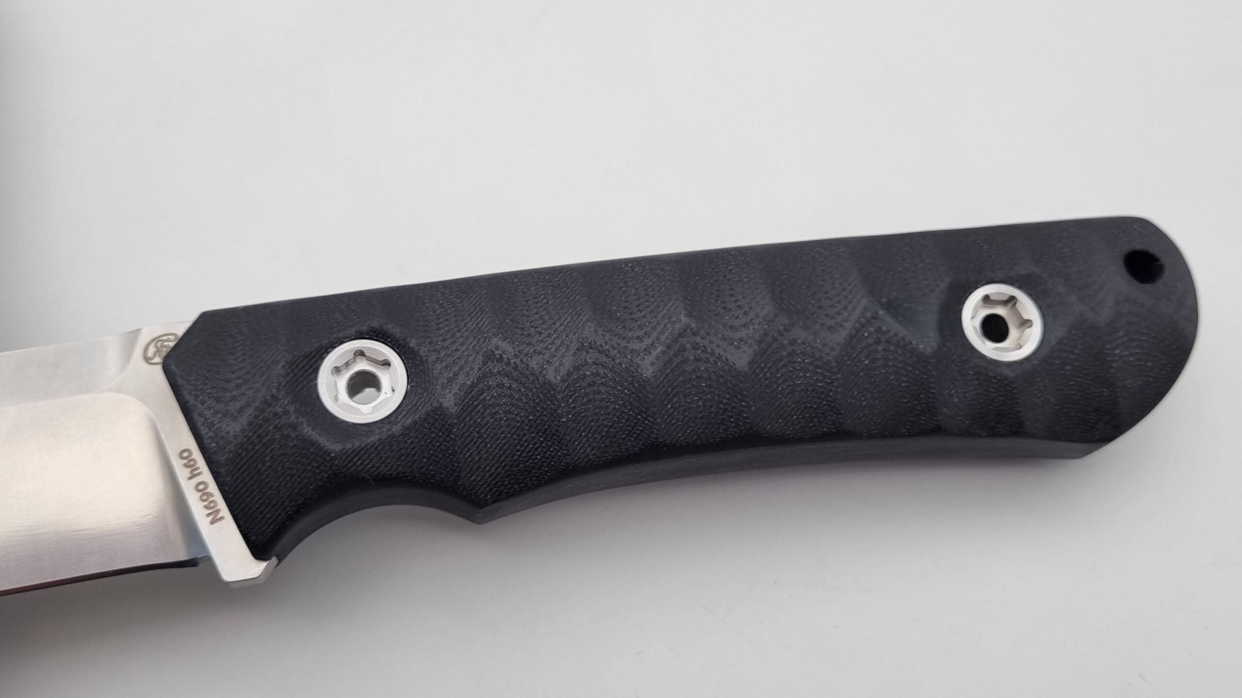 B-Ware Jäger JARS Messer N690 Stahl 60 HRC Outdoor Jagd Bushcraft Messer Black Lederscheide