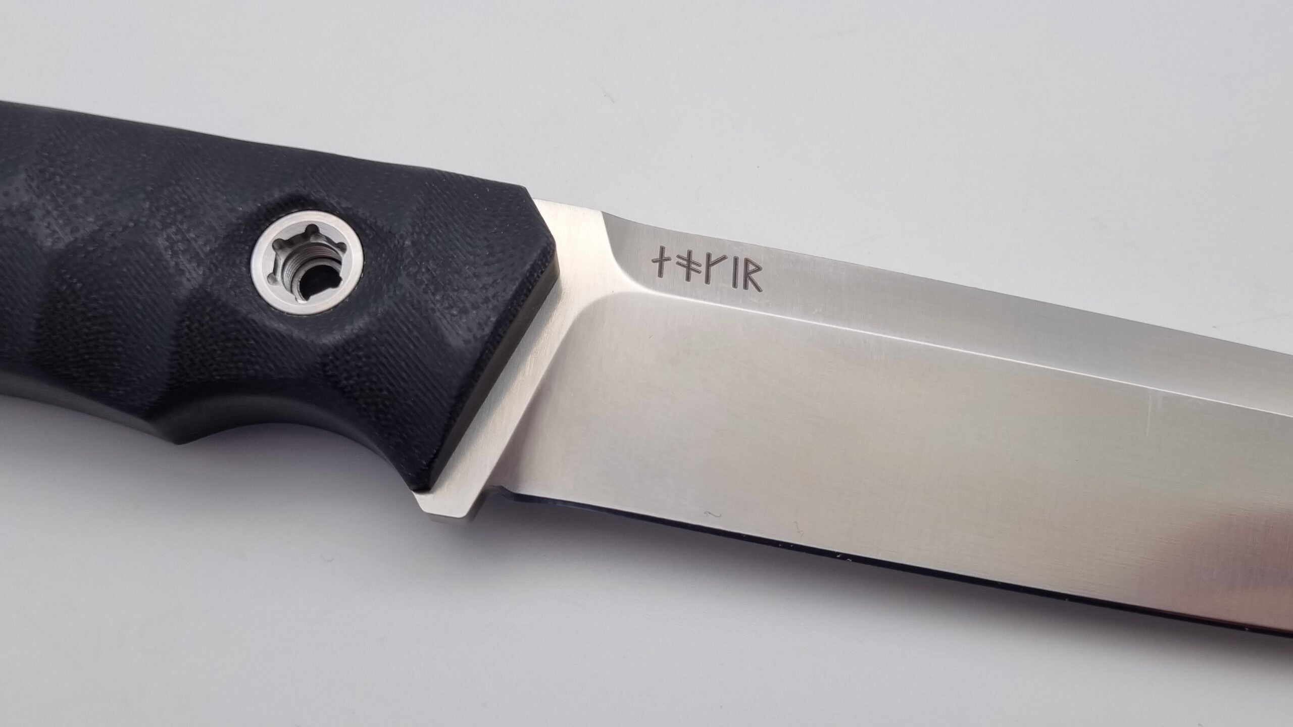 B-Ware Jäger JARS Messer N690 Stahl 60 HRC Outdoor Jagd Bushcraft Messer Black Lederscheide