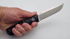 B-Ware Jäger JARS Messer Outdoor Jagd Bushcraft Messer Black Lederscheide
