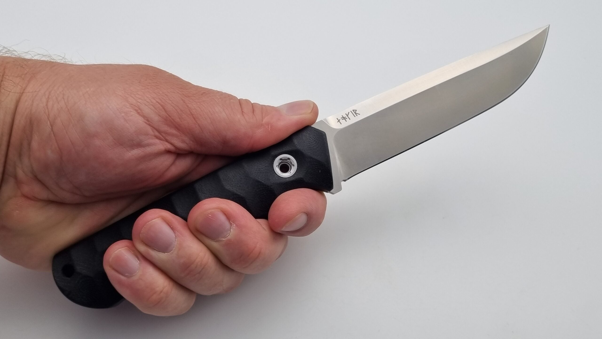 B-Ware Jäger JARS Messer N690 Stahl 60 HRC Outdoor Jagd Bushcraft Messer Black Kydex