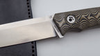 Jäger JARS Messer Outdoor Jagd Bushcraft Messer  Beige/Lederscheide