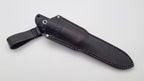 B-Ware Jäger JARS Messer Outdoor Jagd Bushcraft Messer Black Lederscheide