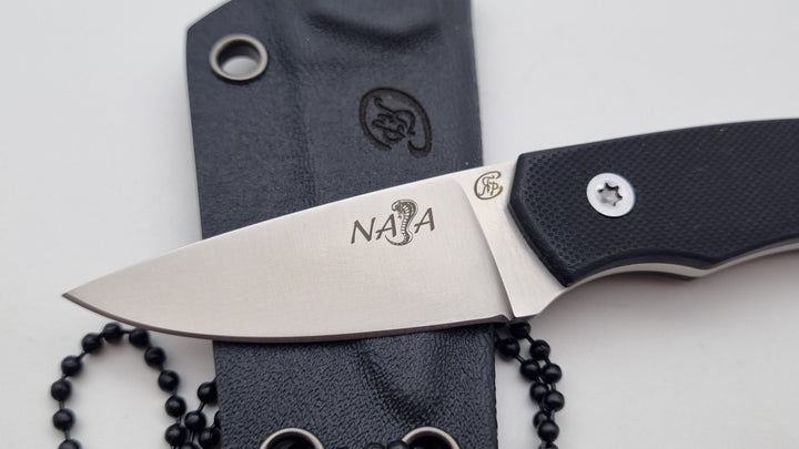 NAJA (Kobra) JARS Neck Knife von Jackknife EDC G10 Schwarz N690 Stahl 59 HRC