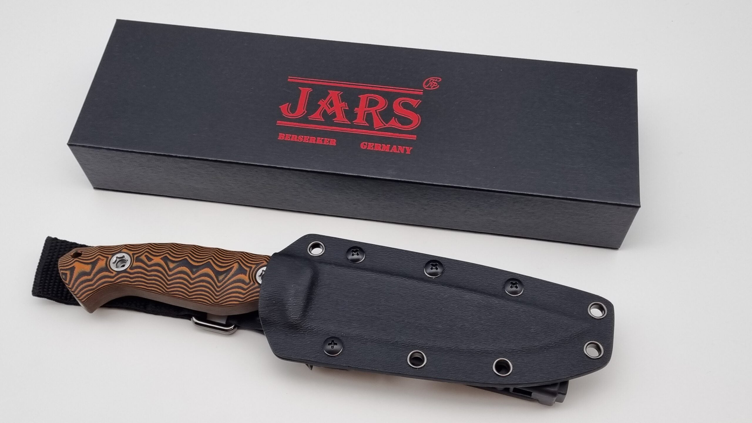 Berserker JARS Jagd Outdoor Messer Orange/Black G10 Kydex