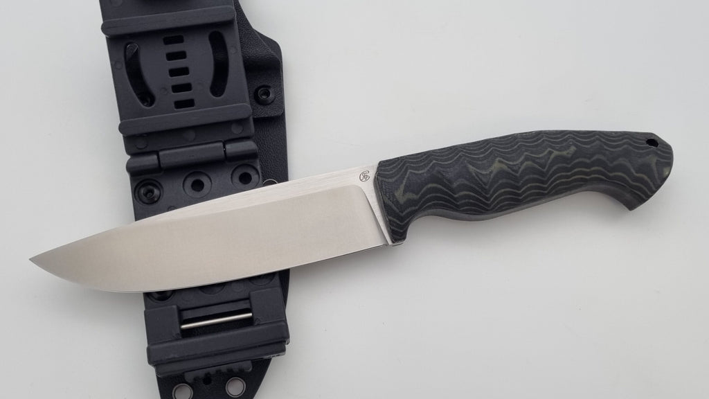 Leopard JARS Jagd Outdoor Messer Green/Black Micarta Kydex