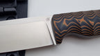 Leopard JARS Jagd Outdoor Messer Orange/Black Micarta Kydex