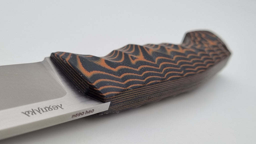 Leopard JARS Jagd Outdoor Messer Orange/Black Micarta Kydex