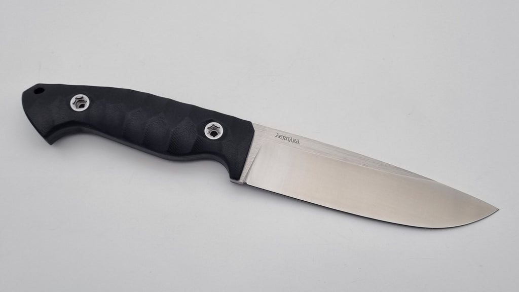Leopard JARS Jagd Outdoor Messer Black G10 Leder