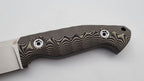 Leopard JARS Jagd Outdoor Messer Beige G10 Leder