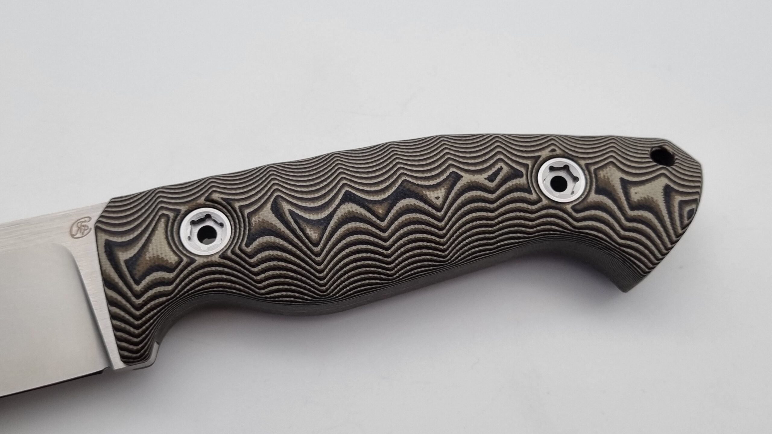 Leopard JARS Jagd Outdoor Messer Beige G10 Leder