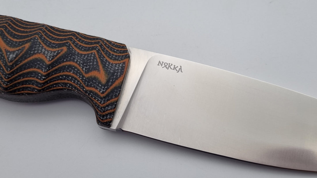 Norka JARS Jagd Outdoor Messer N690 60HRC    Orange/Black Micarta Kydex