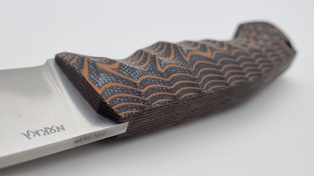 Norka JARS Jagd Outdoor Messer Orange/Black Micarta Kydex