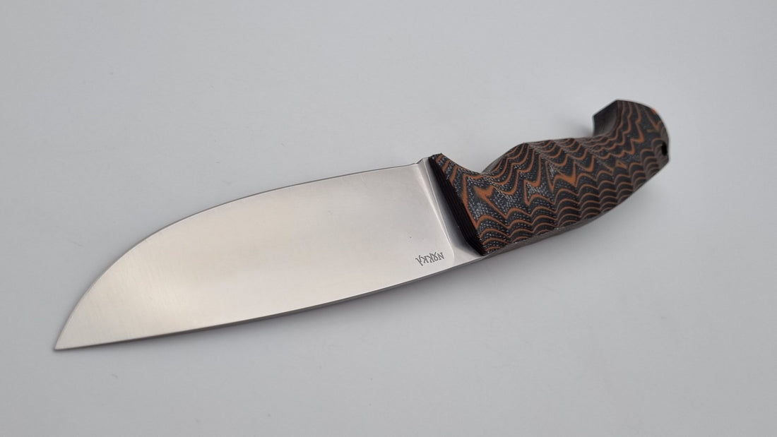 Norka JARS Jagd Outdoor Messer N690 60HRC    Orange/Black Micarta Kydex