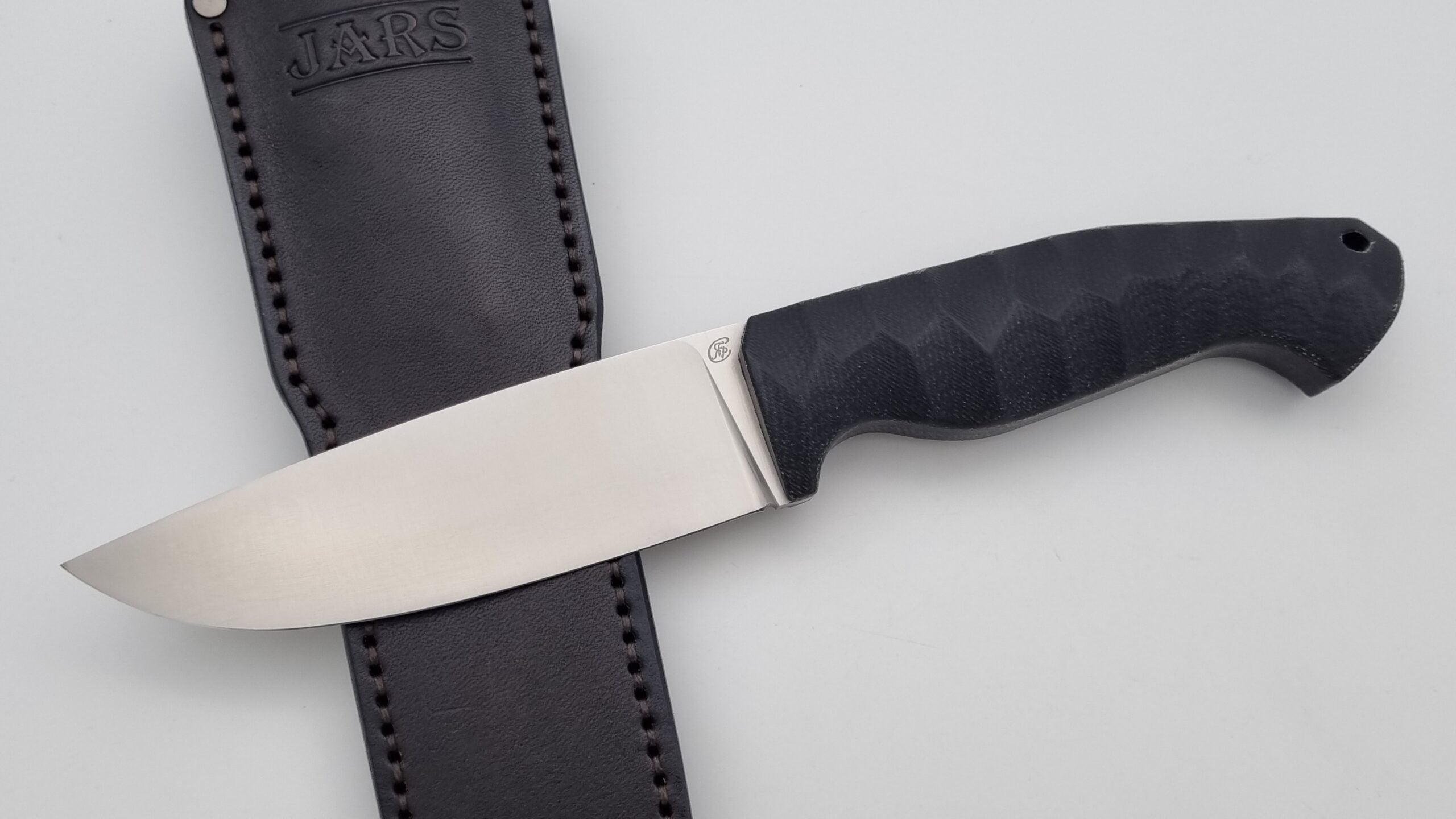 Norka JARS Jagd Outdoor Messer Black Micarta Leder