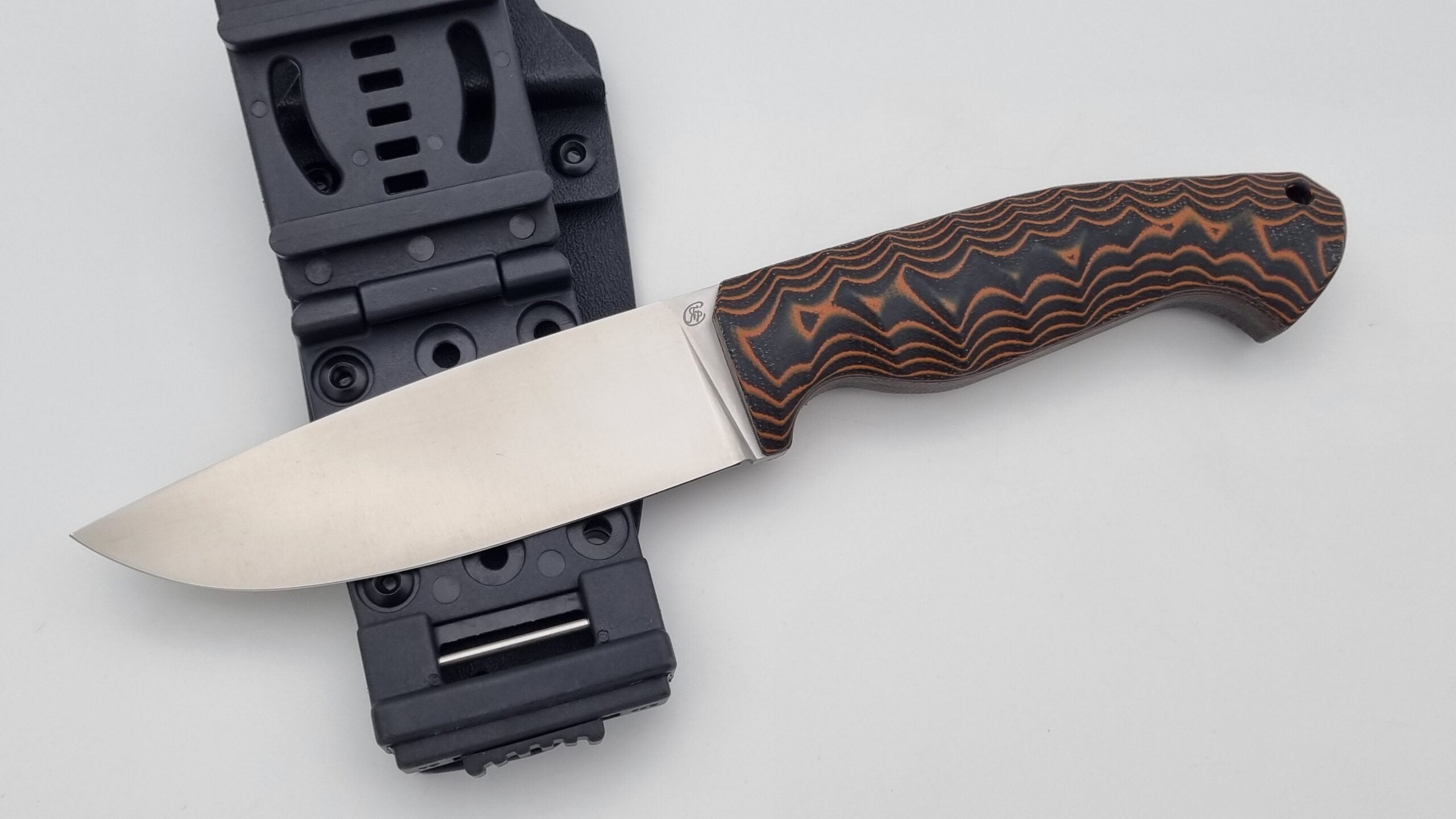 Norka JARS Jagd Outdoor Messer Orange/Black Micarta Kydex