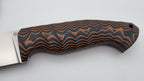 Berserker JARS Jagd Outdoor Messer Orange/Black Micarta Leder