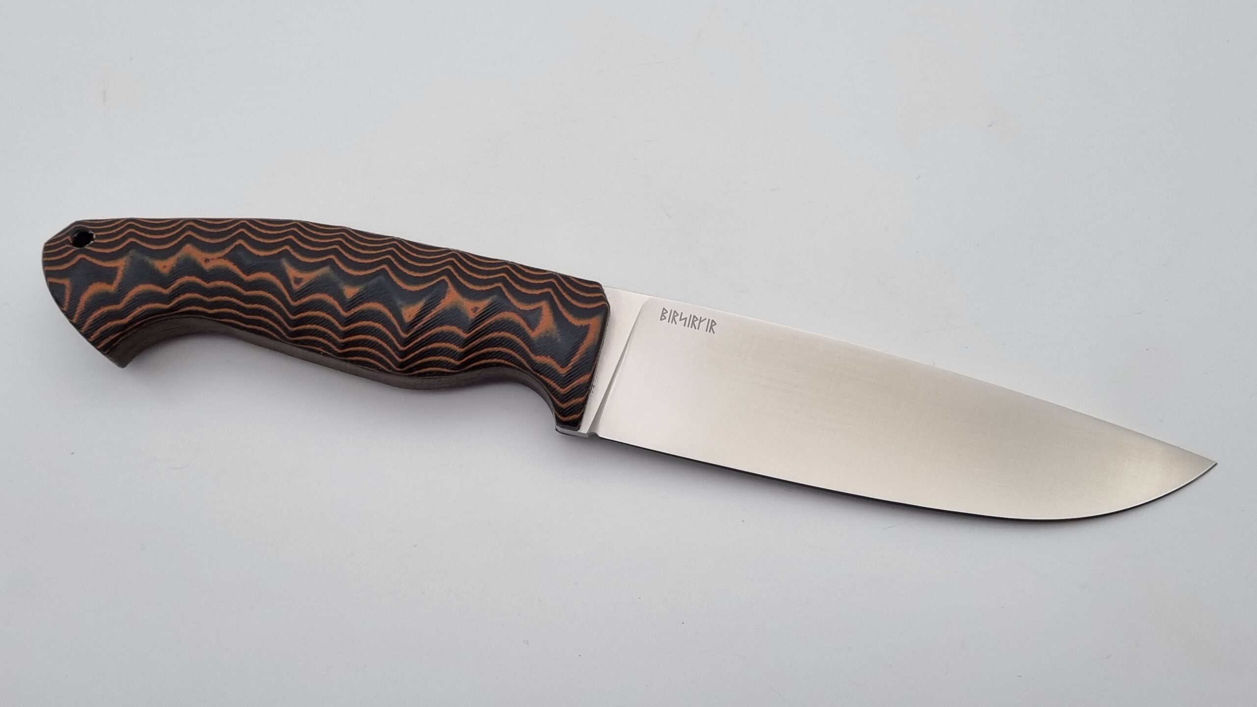 Berserker JARS Jagd Outdoor Messer Orange/Black Micarta Leder