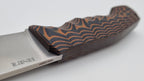 Berserker JARS Jagd Outdoor Messer Orange/Black Micarta Leder