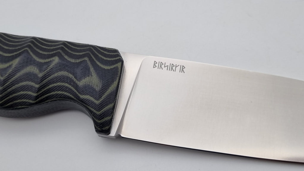 Berserker JARS Jagd Outdoor Messer Green/Black Micarta Leder
