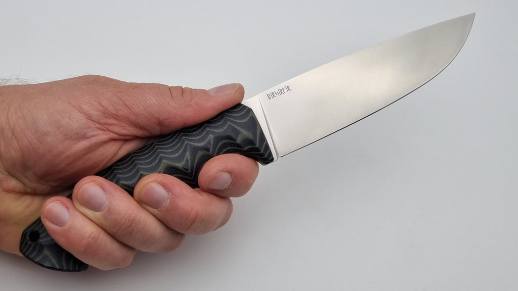 Berserker JARS Jagd Outdoor Messer Green/Black Micarta Leder