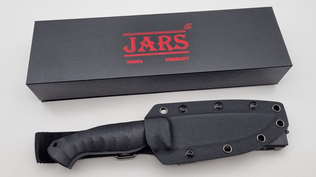 Norka JARS Jagd Outdoor Messer N690 60HRC    Black Micarta Kydex