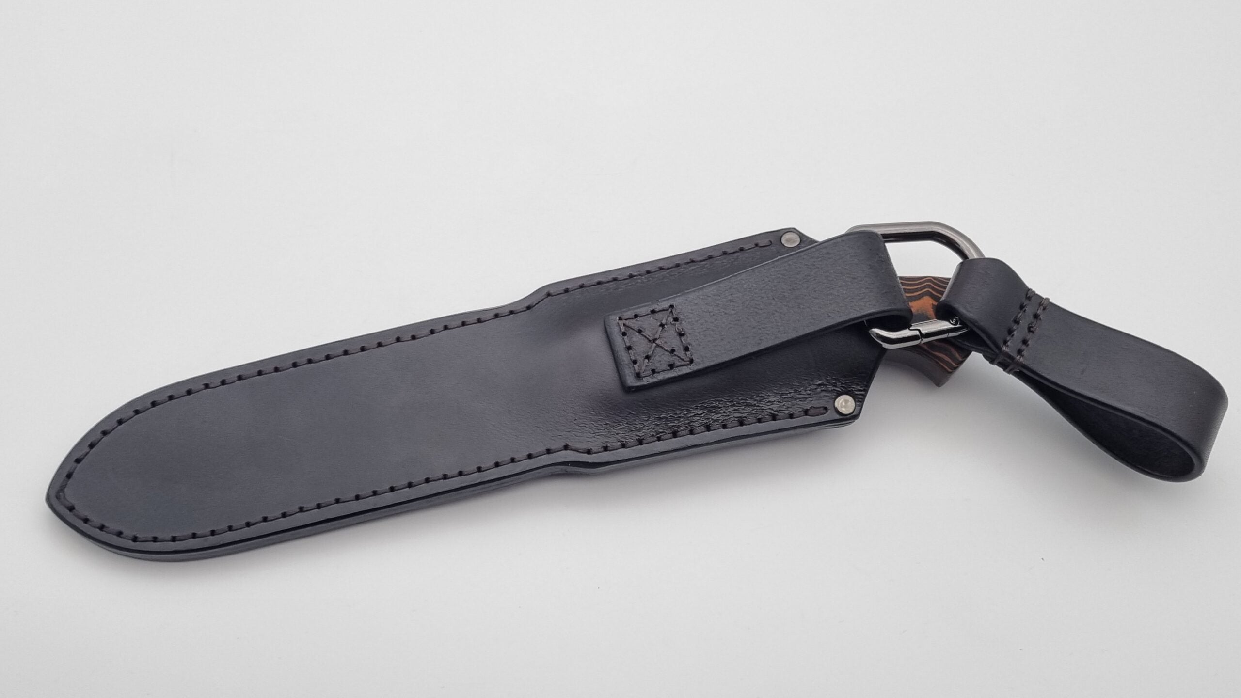 Berserker JARS Jagd Outdoor Messer Orange/Black Micarta Leder