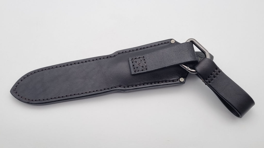 Leopard JARS Jagd Outdoor Messer Green/Black Micarta Leder