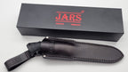 Leopard JARS Jagd Outdoor Messer Black Micarta Leder