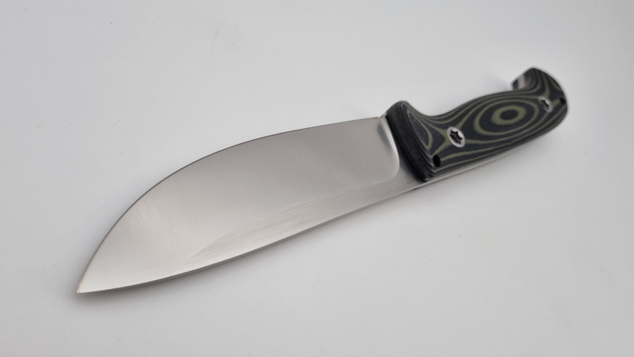 Bushcraft Beaver SE Reini Rossmann Micarta Outdoor Jagd Bushcraft Messer Green/Black  Leather