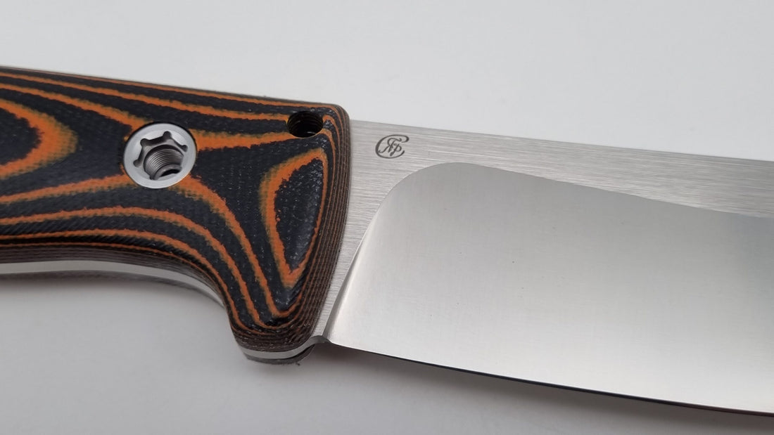 Bushcraft Beaver SE Reini Rossmann Micarta Outdoor Jagd Bushcraft Messer N690 59HRC  Orange/Black  Kydex