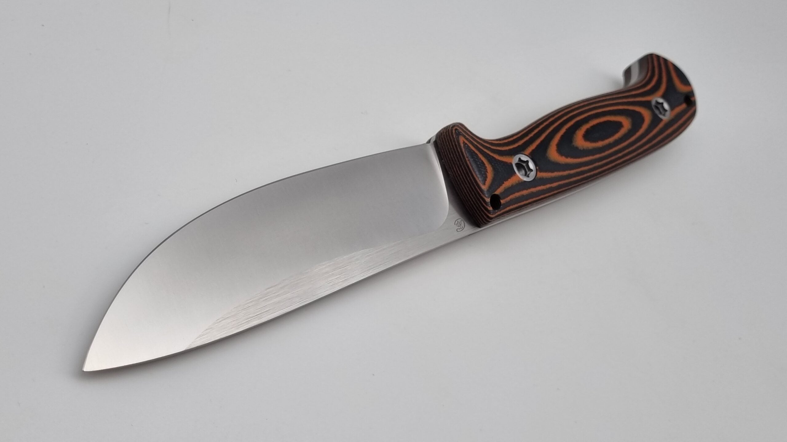 Bushcraft Beaver SE Reini Rossmann Micarta Outdoor Jagd Bushcraft Messer Orange/Black  Leather