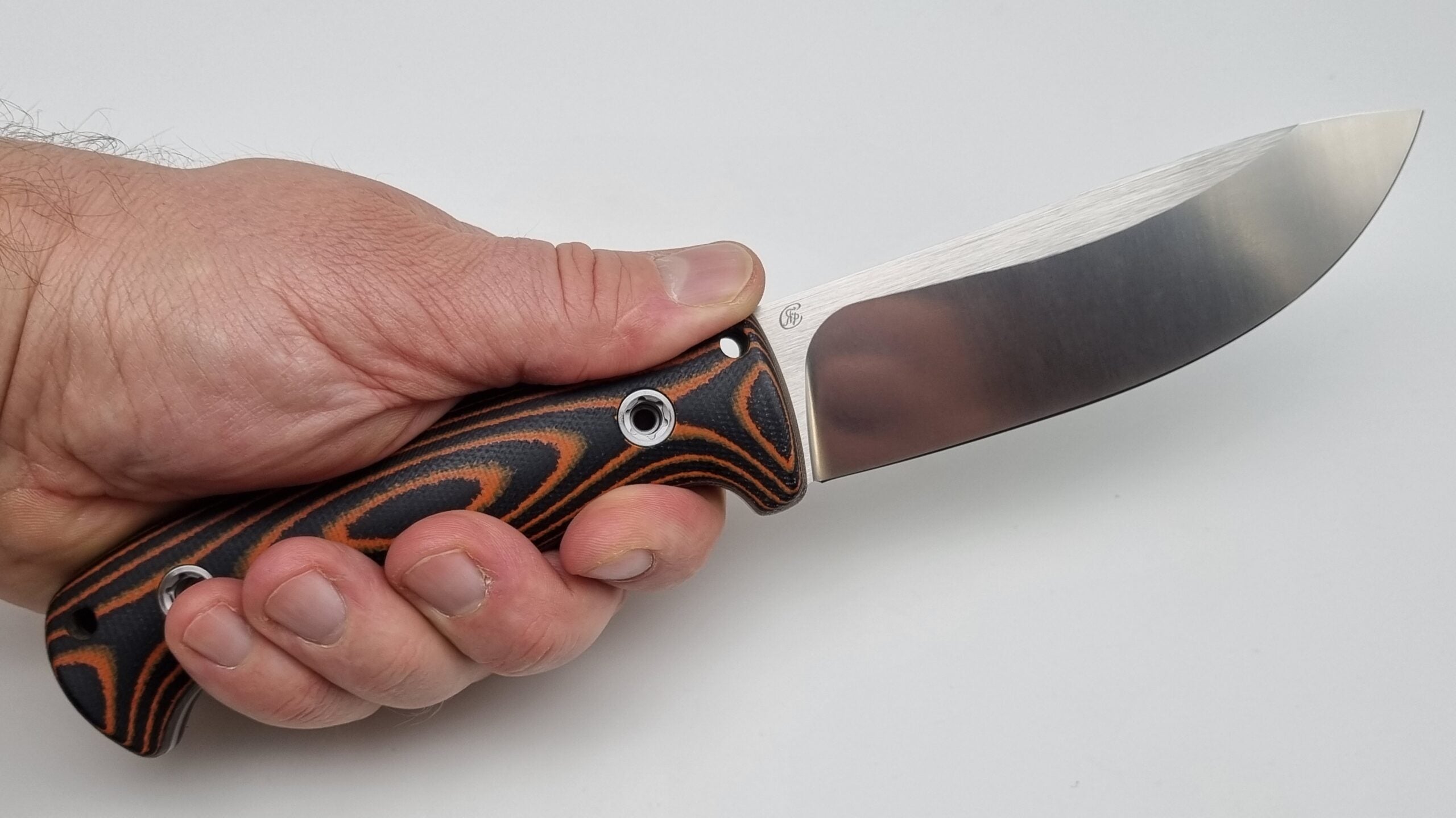 Bushcraft Beaver SE Reini Rossmann Micarta Outdoor Jagd Bushcraft Messer Orange/Black  Kydex