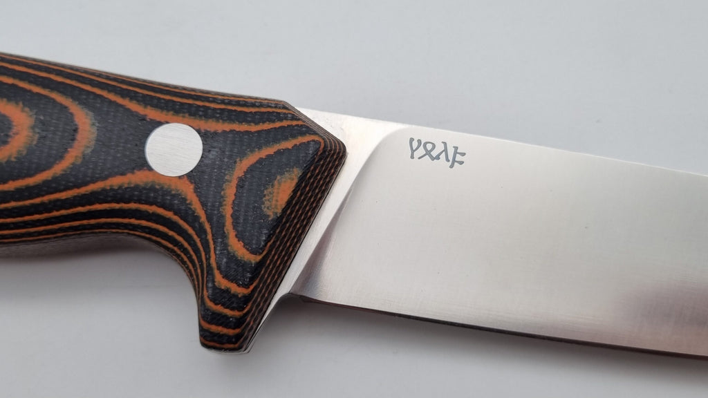 Wolf JARS Messer Outdoor Jagd Messer Orange/Black Micarta