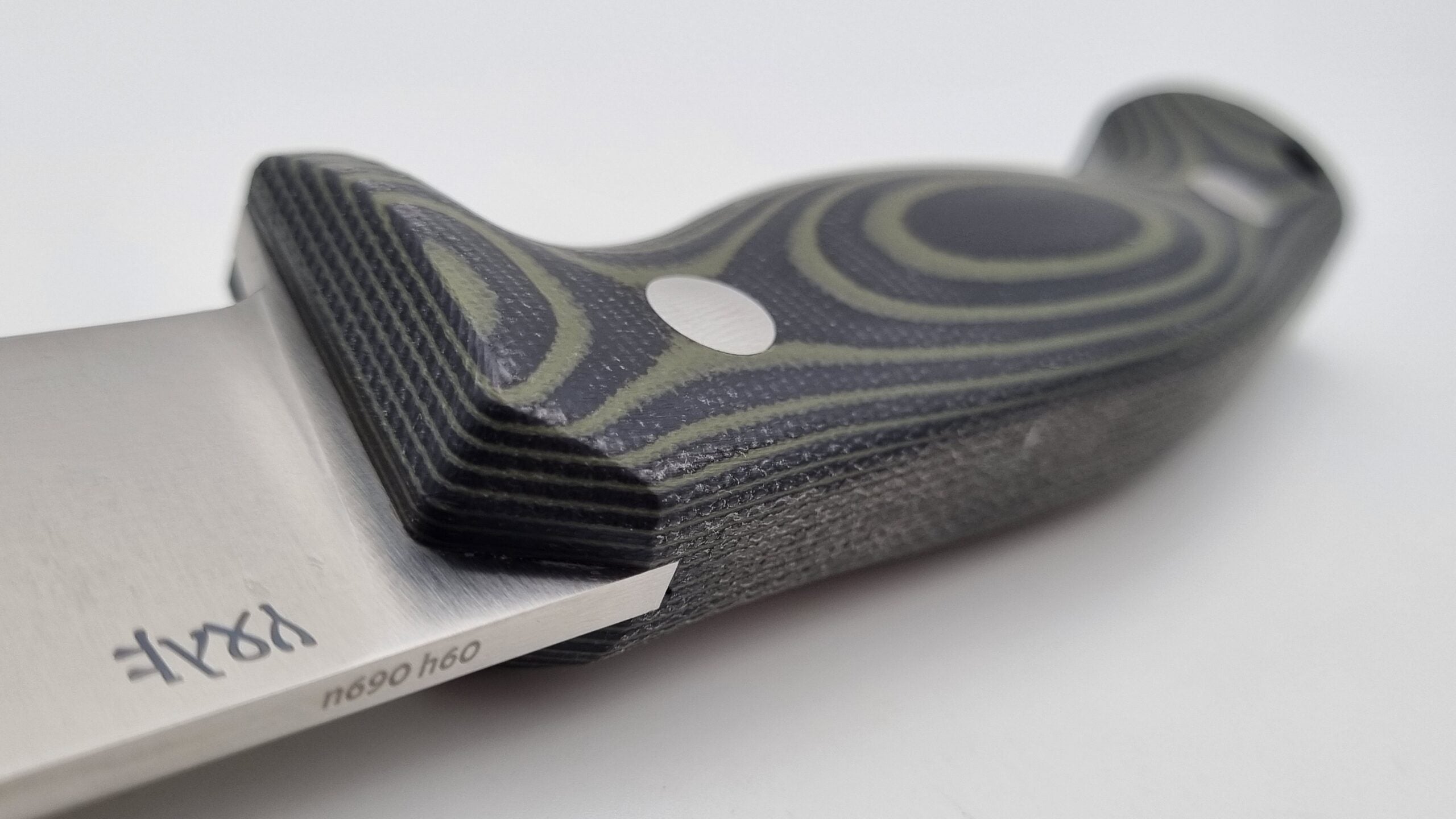 Wolf JARS Messer N690 Stahl 60 HRC Outdoor Jagd Messer Green/Black Micarta