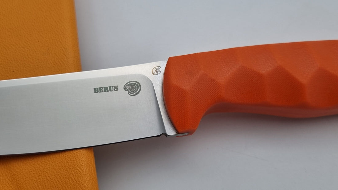 Berus JARS Messer von Jackknife N690 Stahl 60 HRC Brushed Outdoor Jagd Messer Orange G10