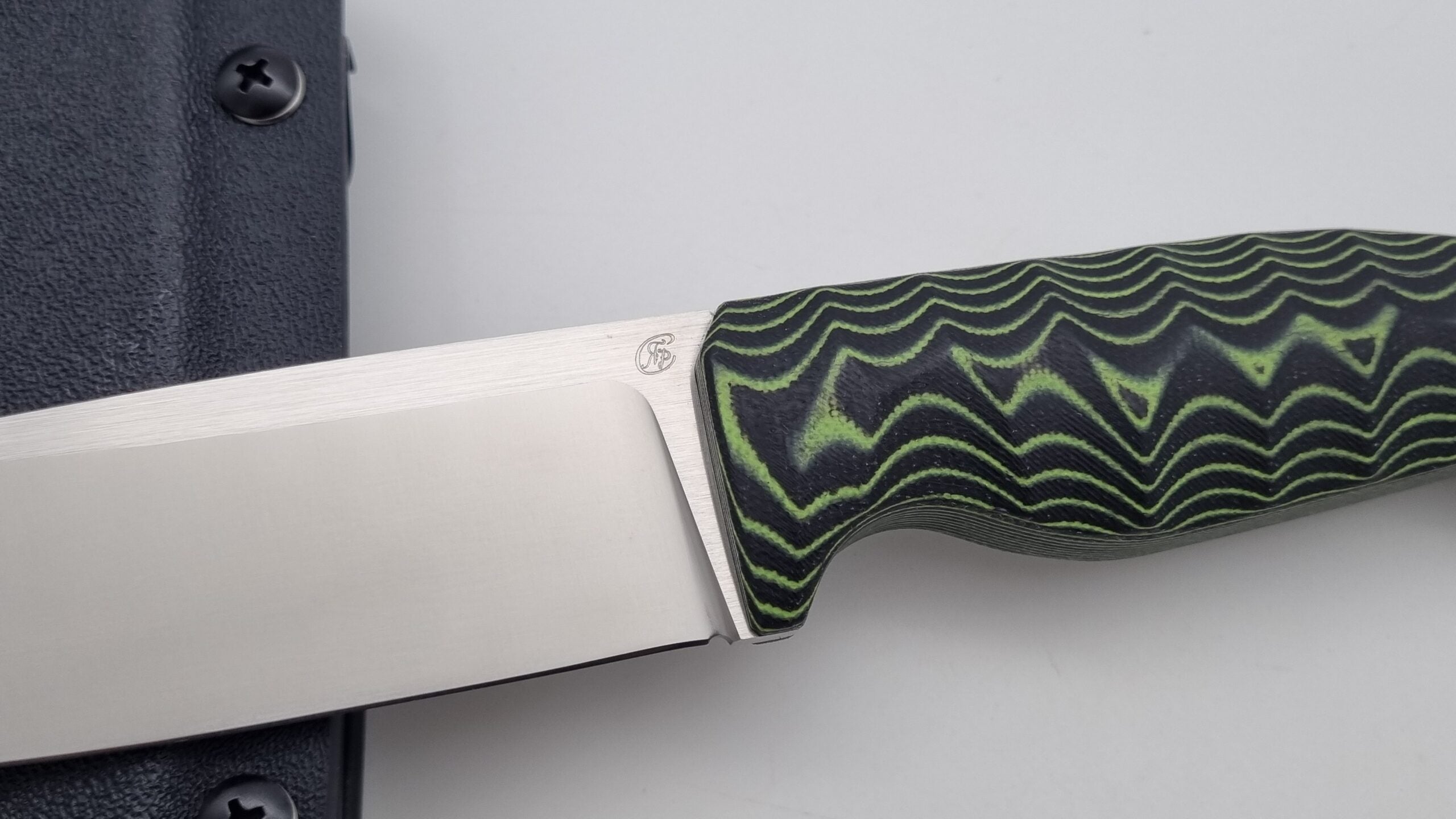 Leopard JARS Jagd Outdoor Messer Neon/Black Micarta Kydex