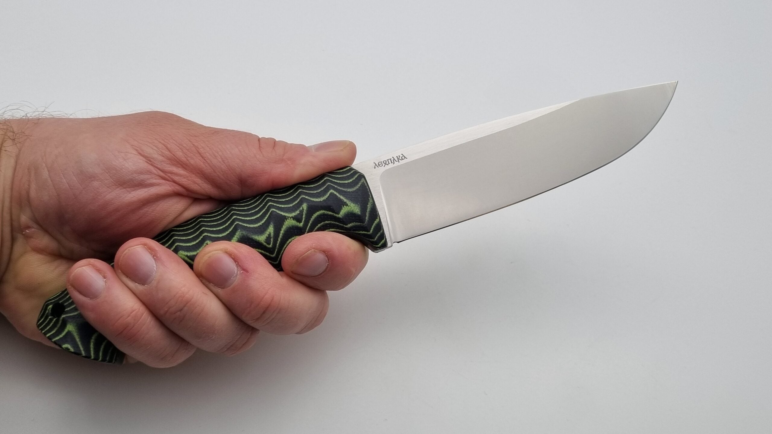 Leopard JARS Jagd Outdoor Messer Neon/Black Micarta Kydex