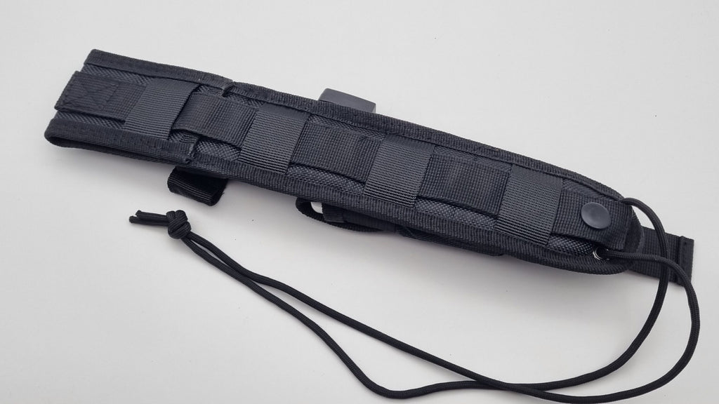 Taktische Cordura Messerscheide für Krait und Crotalus mit Feuerstahl und Keramikstein