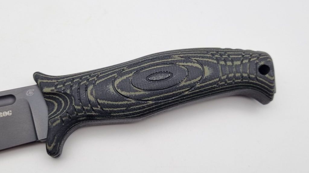 Bombfrog JARS Messer 42a Stahl wählbar Taucher Survival Jagd Outdoor Messer Green/Black Micarta