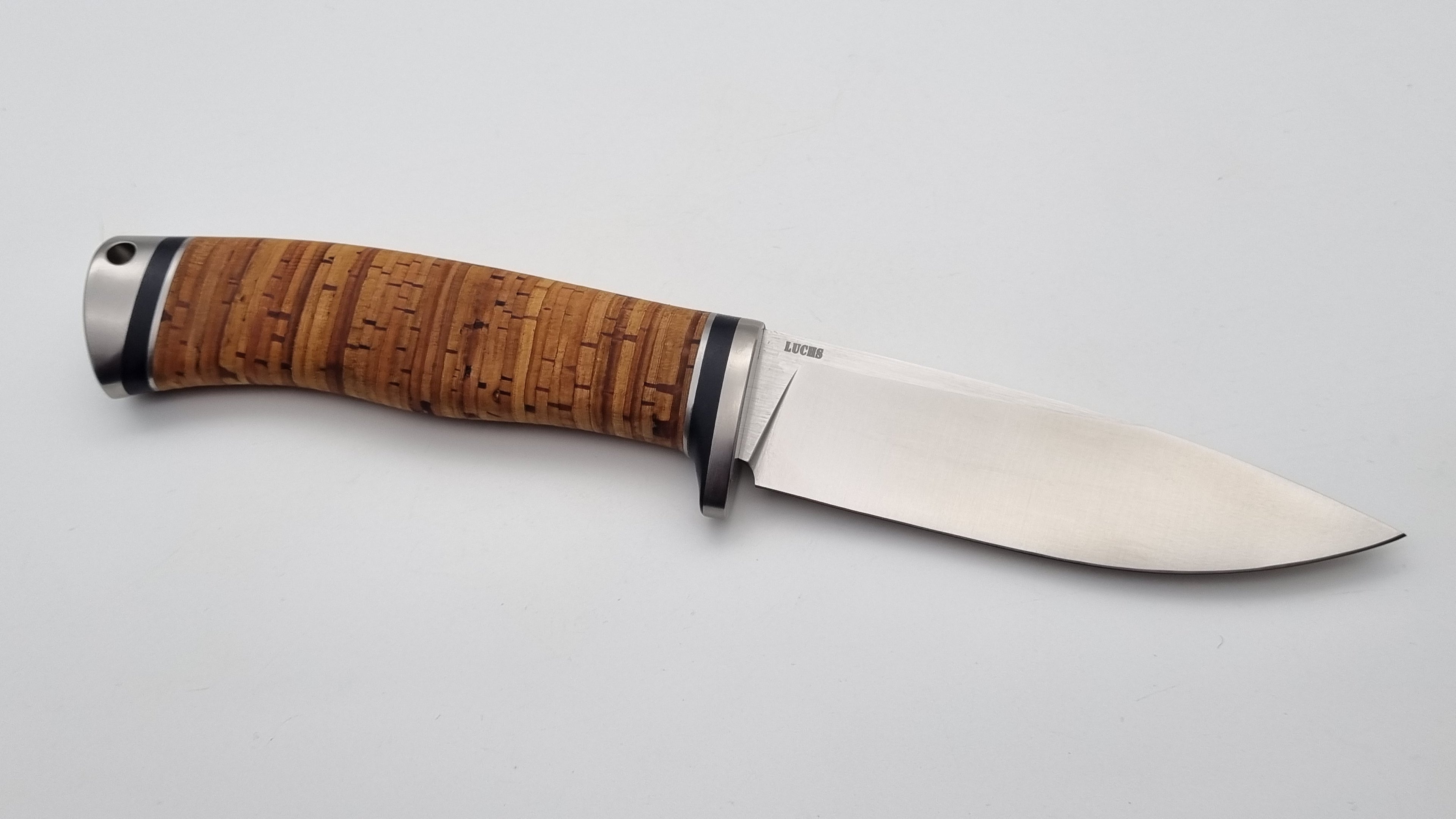 Luchs JARS Messer Birkenrinde / Titan Griff Jagd Outdoor Messer    "Black"